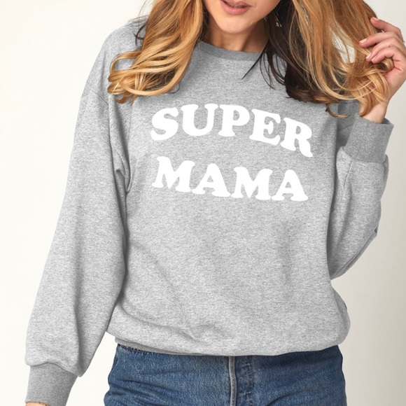 Super Mama Club Light Pink Crewneck Sweatshirt - Picture 3 of 4